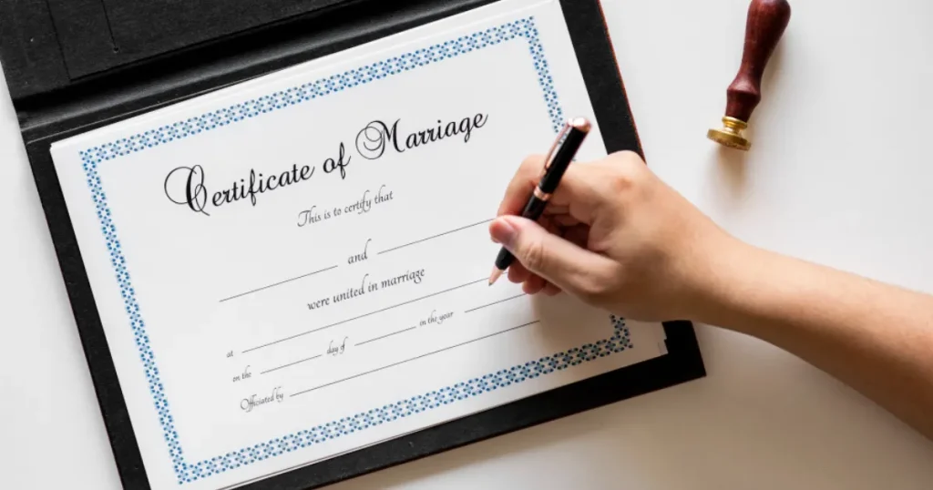 marriage certificate translation